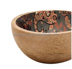 Cuenco de madera esmaltado con mango personalizable, utensilios de cocina ecológicos para uso multiusos para fiestas, ¡de alta calidad! - Product Image 2