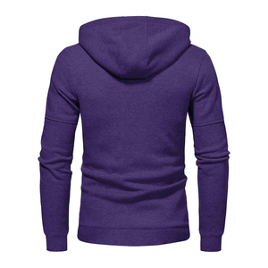 เสื้อมีฮู้ดสำหรับเด็กผู้ชายผ้าคอตตอนโพลีเอสเตอร์มีซิปรูดสีม่วงไซส์ใหญ่พิเศษ350 GSM เสื้อฮู้ดสำหรับผู้ชาย - Product Image 2