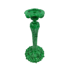 <b>Marble</b> <b>Candle</b> Pillar <b>Holder</b> Unique Decorative Green Finished For Home Wedding Christmas Tabletop Lighting Decor Handmade - Product Image 1