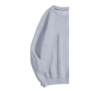 Sweat-shirt d'hiver en polaire brodé uni pour femme, écologique, respirant, coupe-vent, couleur ciel, col rond, 340g - Product Image 6