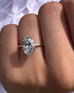 แหวนหมั้นเพชรทรงกลมทอง14K สำหรับผู้หญิงได้รับการรับรองจากห้องปฏิบัติการ2tcw - Product Image 3