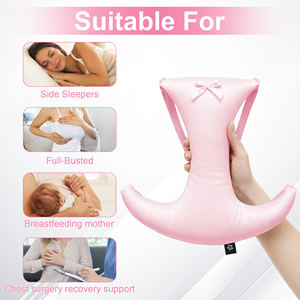 Customized Pink Bow Breast <b>Pillow</b> Soft Supportive Chest <b>Pillow</b> for Women Sleeping Nursing Relaxing Bedroom Decor - Product Image 5