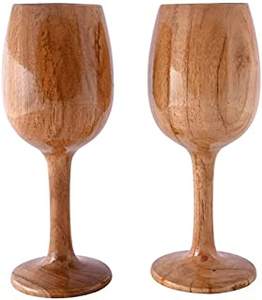 Copa de vino de madera y artículos de fiesta para beber, vasos de vino para fiesta de boda, para uso hecho a mano - Product Image 2