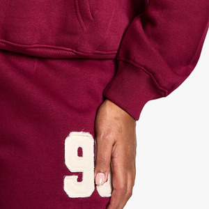 Sweat à capuche avec cordon de serrage plus contrasté Applique à fermeture éclair pour femme Sweat à capuche chaud Flecce Anti-rides respirant Gym & Streetwear Hoodies pour femme - Product Image 5