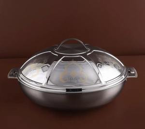 Marmite en acier inoxydable, design moderne, écologique, forme de casserole de luxe, qualité supérieure, marmite à nourriture en métal fantaisie - Product Image 1