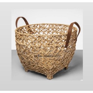 Light Brown <b>Rattan</b> <b>Storage</b> Basket Premium Quality Round Shape Home and Kitchen Decorative Trendy <b>Rattan</b> Basket For Wholesale - Product Image 3
