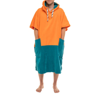 Poncho de plage de surf imperméable avec capuche pour hommes adultes Serviette à langer Peignoir de bain Parka Décoration de fourrure Surf Natation Double Couleur
