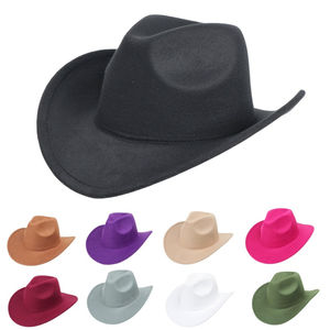 Sombrero vaquero occidental de cuero genuino, estilo rústico, para montar a caballo, trabajo al aire libre y aventuras. - Product Image 1