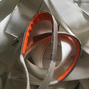 Sangle en polyester SANBOO blanc robuste et durable, à œil plat, garantie de 1 an pour la manutention sûre du fret et le levage industriel - Product Image 4