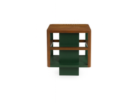 Table de chevet en bois pour chambre à coucher, cadre carré audacieux, bois massif, couleur personnalisée, artisanat intelligent, fabrication artisanale moderne, durable