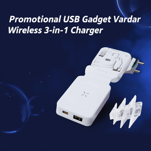 Caricatore Wireless 3-in-1 Promozionale USB Vardar - Product Image 3