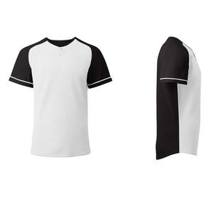 Maillot de football américain, chemise de baseball, bouton, nouvelle arrivée, meilleur design, personnalisable, blanc, spandex/polyester, raglan, bonne qualité, personnalisable - Product Image 4