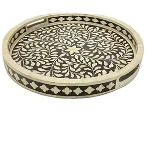 Plateau avec incrustation fait main Pearl Aura de qualité supérieure Plateaux de service élégants de taille personnalisée pour la maison - Product Image 2