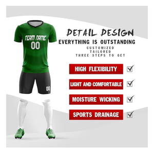 Uniformes de fútbol personalizados, ropa de fútbol con logotipo personalizado, ligeros, elásticos, unisex - Product Image 2