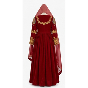 Breathable Afghani Salwar Kameez <b>Dresses</b> Tribal Ethnic Design Chiffon Fabric Maxi Length Cultural Special Afghan Kuchi <b>Dress</b> - Product Image 3