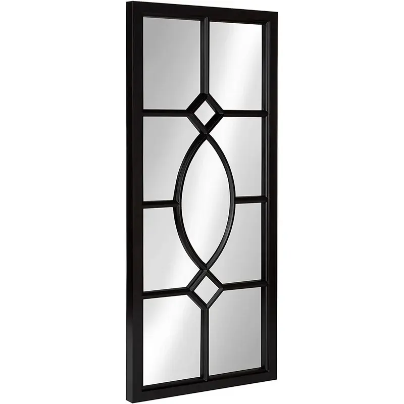Personnalisé en gros prix d'usine grand mobilier décoratif cadre rectangulaire sol miroir noir pour la décoration de la chambre salon