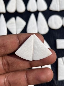 Wholesale Scolecite Matched Cabochon Pairs Natural Healing Gemstone Lot - Product Image 2