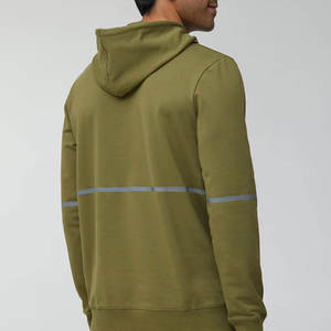 2023 nouvelle usine d'hiver en gros couleur unie coton polaire matériel poche avant pull à capuche - Product Image 3