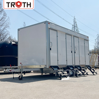 Unité de toilettes publiques portable écologique personnalisée Truth avec porte de sécurité en acier, ventilation et support de projet