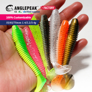 Leurre souple artificiel en PVC à queue de pagaie et queue en T, 5,5 cm, 6,5 cm, 7,5 cm, pour eau douce et eau salée, pour la pêche au bar et au rockfish, vente en gros, personnalisé - Product Image 2