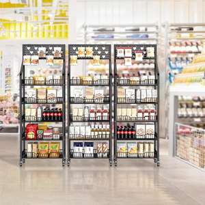 Estante organizador personalizado para paquetes de aperitivos, fácil montaje para tienda departamental, soporte de exhibición para comida, aperitivos, patatas fritas, galletas - Product Image 2