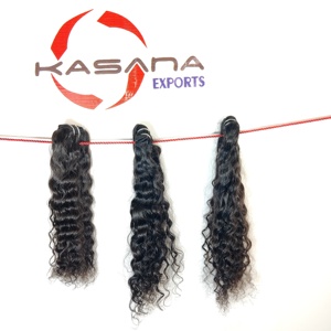 Fabrique 100% vietnamien vierge couleur naturelle en gros machine double trame dentelle avant perruques vagues profondes extensions de cheveux humains - Product Image 4
