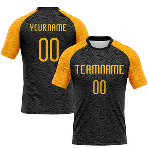 Personaliza tu Uniforme de Voleibol con el Logotipo de tu Equipo, Estampado Animal Negro y Dorado, Sublimado, Jersey Deportivo Resistente con Costuras Duraderas para Equipos Masculinos - Product Image 2