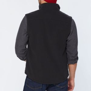 Gilet zippé en polaire pour hommes léger et personnalisé OEM Gilet matelassé chaud avec décoration de poche pour la superposition d'hiver dans les activités de plein air - Product Image 5