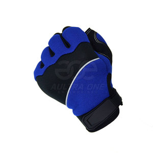 Guantes de Ciclismo de Cuero para Hombre, Medios Dedos, Transpirables, Antideslizantes, con Cierre de Velcro, para Ciclismo y Entrenamiento Físico - Product Image 3