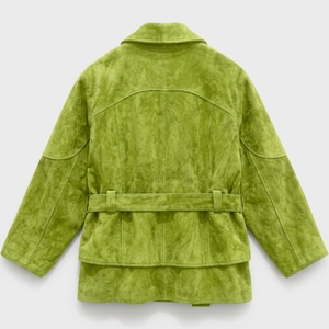 Manteau en daim pour homme, style décontracté, avec ceinture, veste chaude à manches longues, vêtement d'extérieur, fabricant sur mesure - Product Image 3