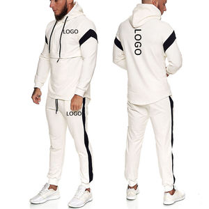 Custom logo Stacked Sets Sweat Suits men Two Pieces Winter <b>Flare</b> Pants Sets Cropped hoodies Tracksuits - Product Image 5