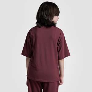 Chemise en velours côtelé bordeaux GA, élément de mode simple - Product Image 2