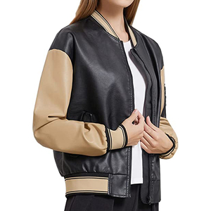 Chaqueta universitaria de mujer personalizada con bordado Ropa de calle cómoda Ajuste Premium Diseño elegante Lavable sostenible - Product Image 5