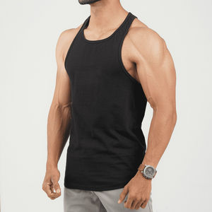 Camiseta Deportiva de Verano para Hombre, Corte Cuadrado, Secado Rápido, Algodón Acordonado, Logotipo Personalizado, Sin Mangas, Camiseta sin Mangas, Chaleco Deportivo para Gimnasio - Product Image 3