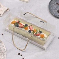 Prix d'usine bon marché Boîte cadeau à gâteau transparente de luxe Boîtes à gâteaux longs en plastique transparent pour l'emballage alimentaire
