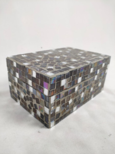 Joyero de mosaico único hecho a mano, azulejos de cristal coloridos, artesanías de vidrio para decoración del hogar o regalo, venta al por mayor - Product Image 6