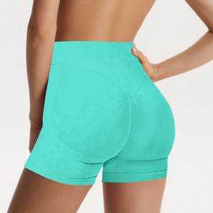 Shorts de sport pour femmes, style biker, effet push-up, sans couture, respirant, doux, pour la course à pied, le yoga, la salle de sport - Product Image 3
