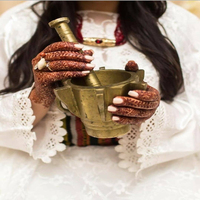 Poudre de Henné Doré Bio Naturel du Maroc à l'Extrait de Rose, Teinture Capillaire, Art Corporel Mehndi, Qualité Cosmétique, Vente en Gros, OEM, Marque Privée