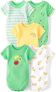 Offerta Primaverile ed Estiva: Set di <span class=keywords><strong>5</strong></span> Body per Neonati Unisex in 100% Cotone, Motivo Tinta Unita, 0-3 <span class=keywords><strong>Mesi</strong></span> - Product Image 2