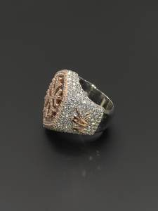 Luxury Men's VVS Moissanite Diamond <b>Iced</b> Out 925 Sterling Silver Rhodium Plated Hip Hop Everyday Wear <b>Ring</b> - Product Image 2