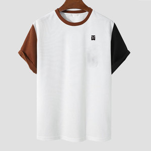 เสื้อลำลองแขนสั้นทรงสลิมฟิตสำหรับผู้ชายผ้าฝ้ายลายพื้นทำจากปากีสถาน - Product Image 1