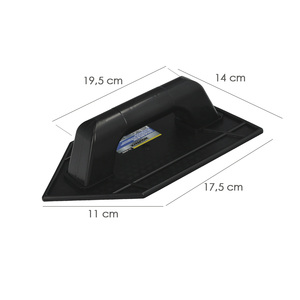 Spatola in plastica con manico e punta rotondi, 26 x 14 cm. Nero con fossette - Product Image 2