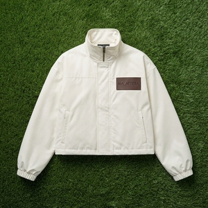 Veste coupe-vent légère pour homme à col montant, fermeture éclair intégrale, décontractée, pour sports de plein air, avec poignets élastiques - Product Image 4