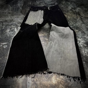 กางเกงขาบานฮิปฮอปของผู้ชายผ้าเดนิม100% ผ้าฝ้ายระบายอากาศได้ดีมีสไตล์2025 - Product Image 5