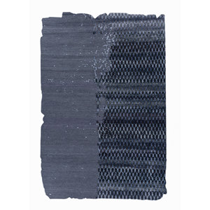 Tapis en laine et soie de bambou noué à la main Edge & Essence, bleu, motif abstrait, pour usage domestique - Aiwb-13013 - Product Image 1