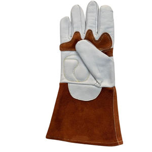 ถุงมือหนังแกะสวมสบายสำหรับเชื่อมทิกทนความร้อนและป้องกันสำหรับการก่อสร้างและขับรถ - Product Image 4