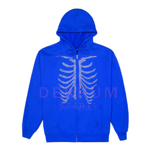 Sudadera con Capucha de Moda para Hombre, Invierno, con Pedrería, Logotipo Personalizado Impreso, Algodón Terry, Color Sólido, Diseño Transpirable, Alta Calidad - Product Image 4