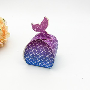 Under The Sea Party Cajas de dulces Bolsa de papel personalizada Embalaje Little Mermaid Party Supplies Mermaid Bolsas de regalo - Product Image 3