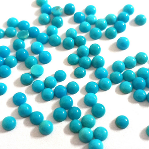 พลอยเทอร์ควอยซ์ทรงกลมทรงแบนหลังเบี้ยสำหรับทำเครื่องประดับอัญมณีทรงหลวมคุณภาพระดับ AAA เทอร์คอยส์นอนหลับ - Product Image 6