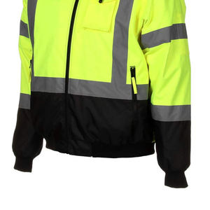 Veste de sécurité en toile réfléchissante de haute qualité pour homme Style d'hiver avec logo avant Prix bon marché Style High Street pour le Pakistan - Product Image 6